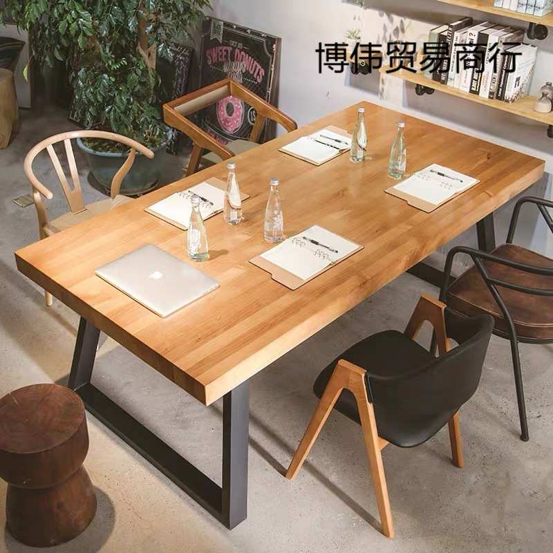 实木办公桌北欧电脑台式桌简约现代书桌写字台学习桌松木书桌简易
