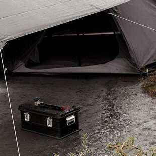 备黑色铝合金箱多功能收纳箱 自驾游露营装 山之客新品 户外便携式