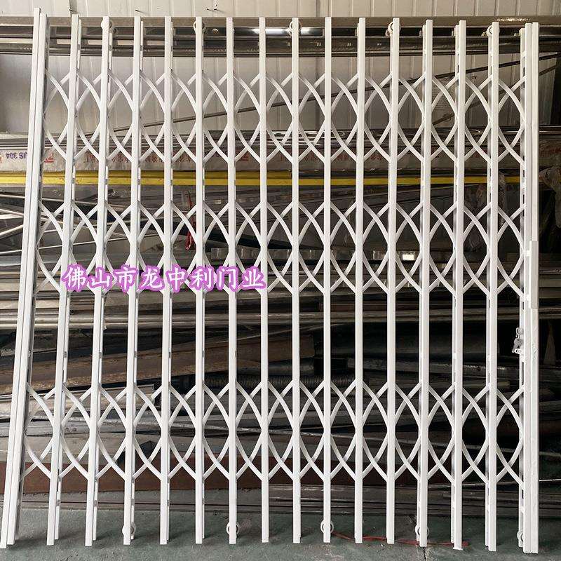 白色不锈钢拉闸门防盗推拉门拉闸防盗网不锈钢门厂优质防盗门