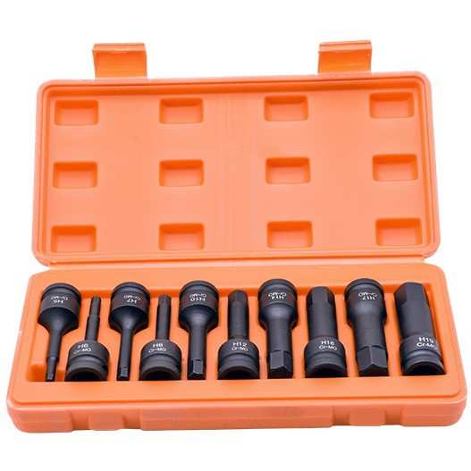 1/2旋具套筒10PCS风炮内六角套筒梅花气动旋具套筒H M T系列10件