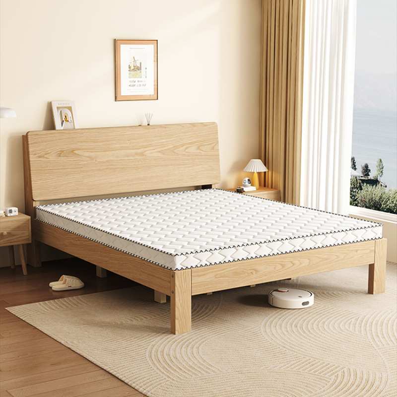 全实木床双人1.8x2米主卧大床家用1.5米小户型出租房1.2m单人床架