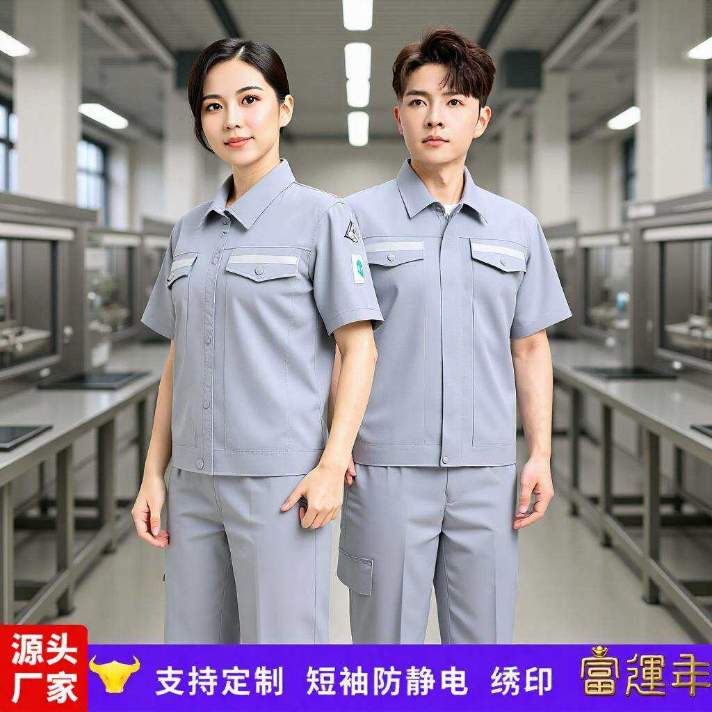 短袖男女工作服上下套装夏季透气劳保服厂服建筑工地上班交通工服