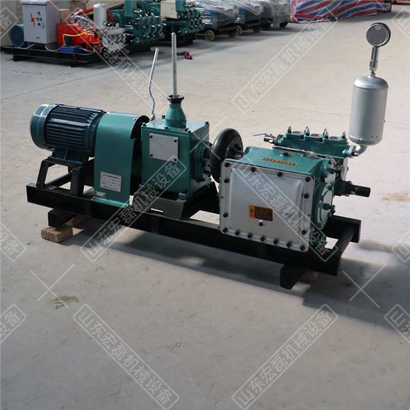 卧式三缸高压砂浆注浆泵建筑工程用灌浆泵多挡可调水泥注浆机