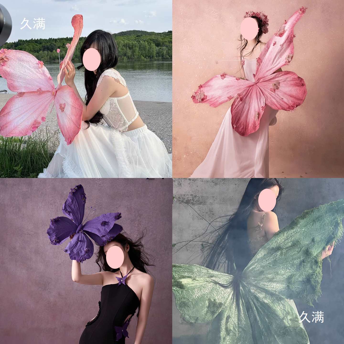 网红拍照写真梦幻手工蝴蝶翅膀演出摄影背饰道具