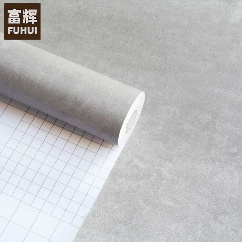 加厚复古水泥自粘墙纸PVC创意做旧壁纸贴膜导气槽波音软片HD-065