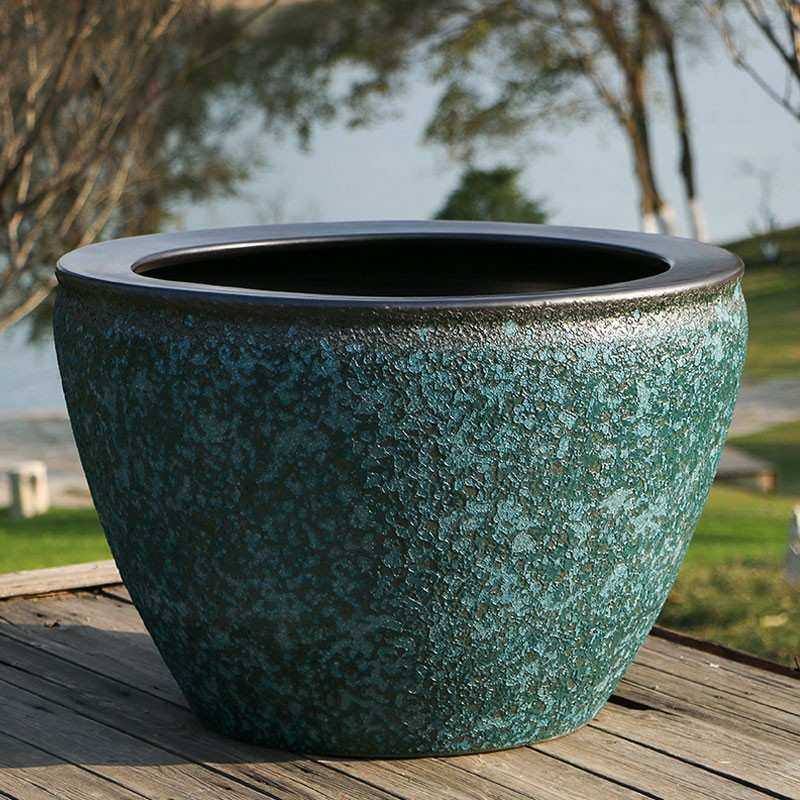 庭院大缸景德镇青花瓷水缸金鱼缸荷花碗莲睡莲盆乌龟缸酒店甲鱼缸