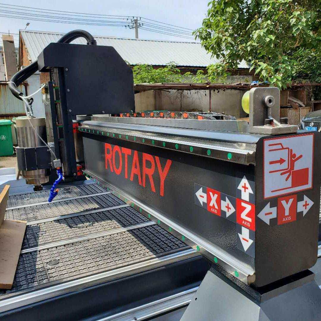 7折鸿济数控木工开料机旋转轴桌椅桌腿罗马柱木工雕刻机