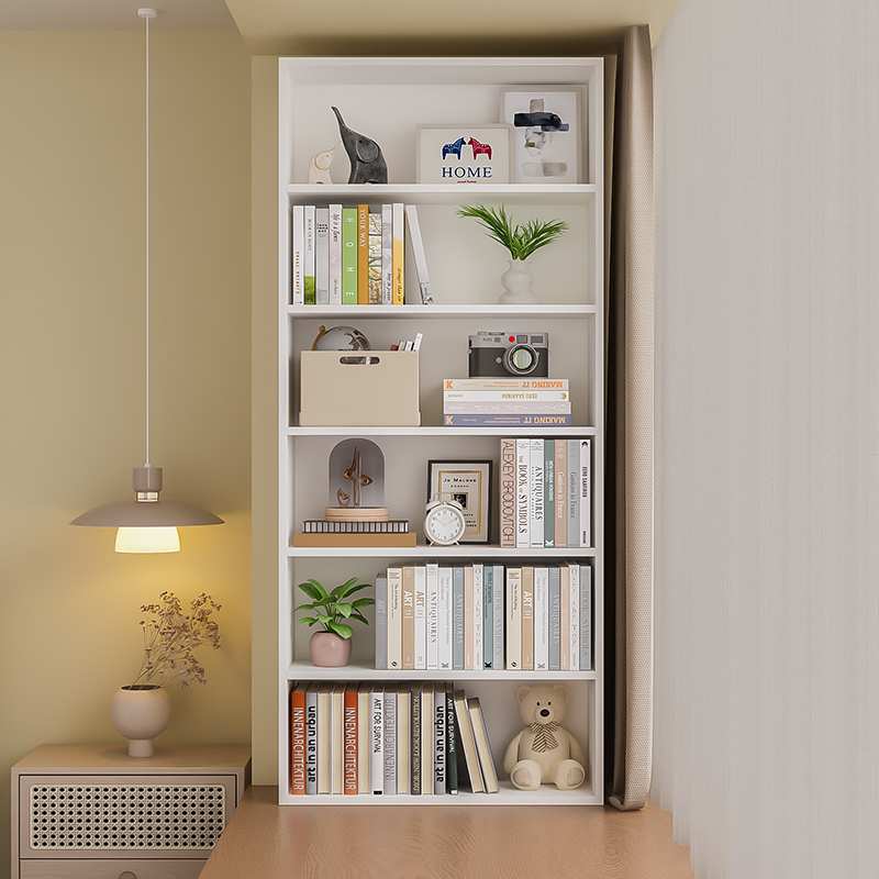 9W实木飘窗柜边角储物柜家用阳台带门储物架窗台卧室书架书柜收纳