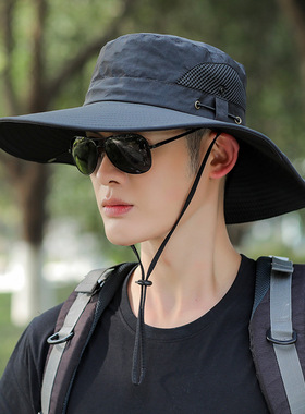 帽子男夏天渔夫帽防晒遮