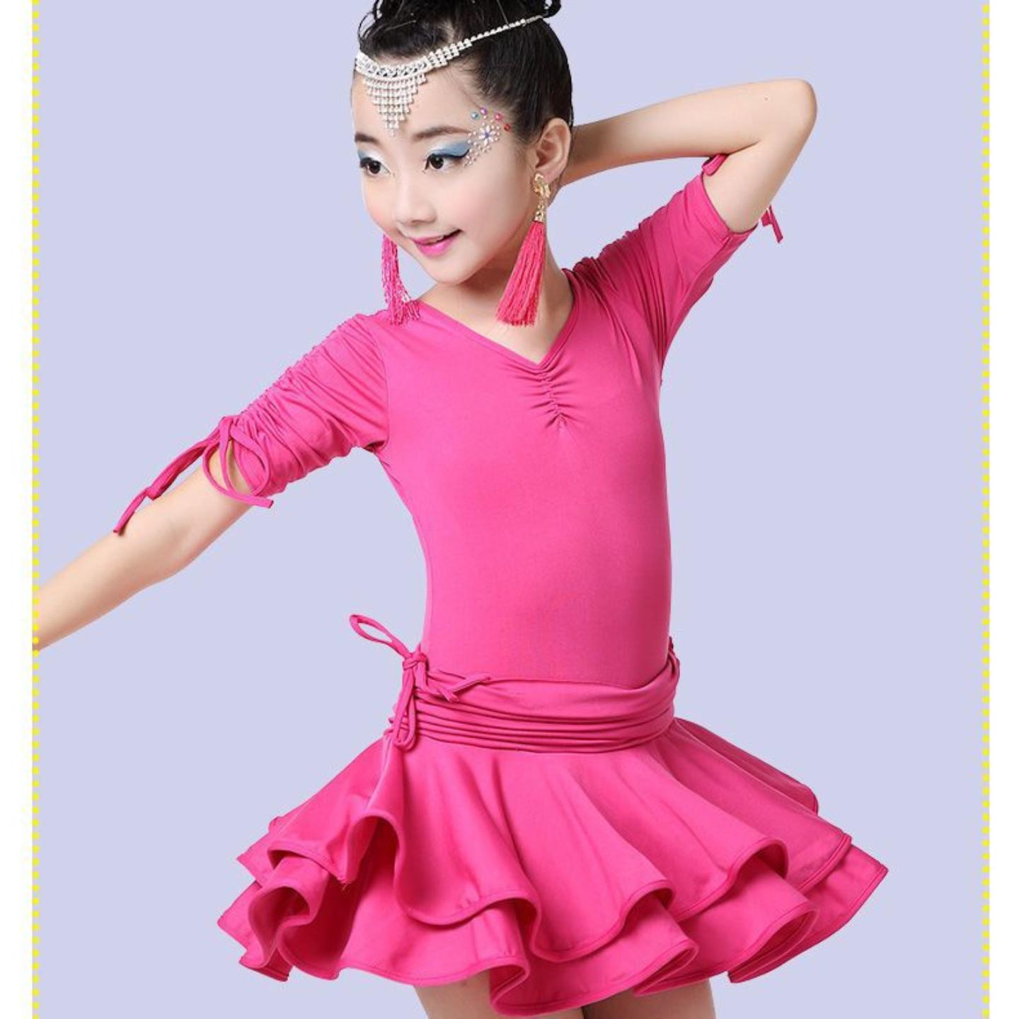 儿童拉丁舞服装裙女童舞蹈服