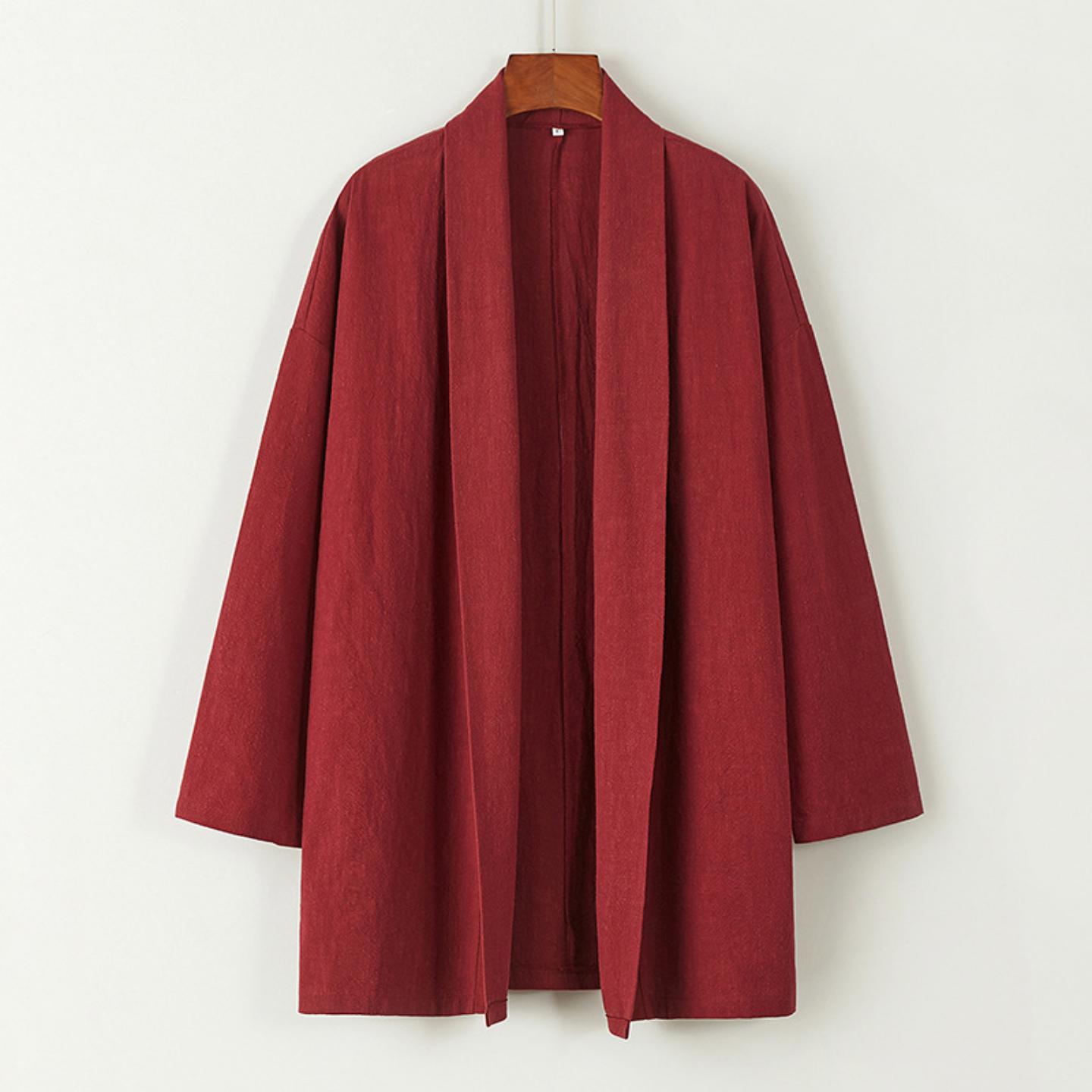中国风男装新中式棉麻汉服道袍