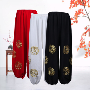 戏曲服装全金团花彩裤 武生灯笼裤子花脸老生小生练功打底裤 戏服