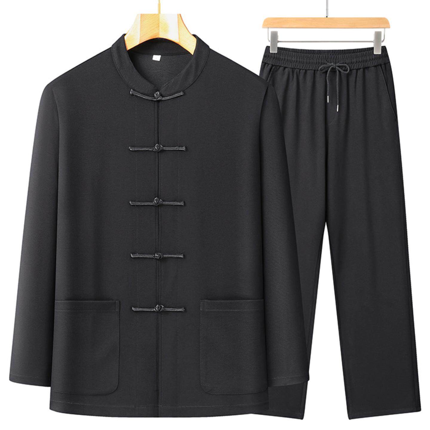 中式棉麻居士服二件套禅修服
