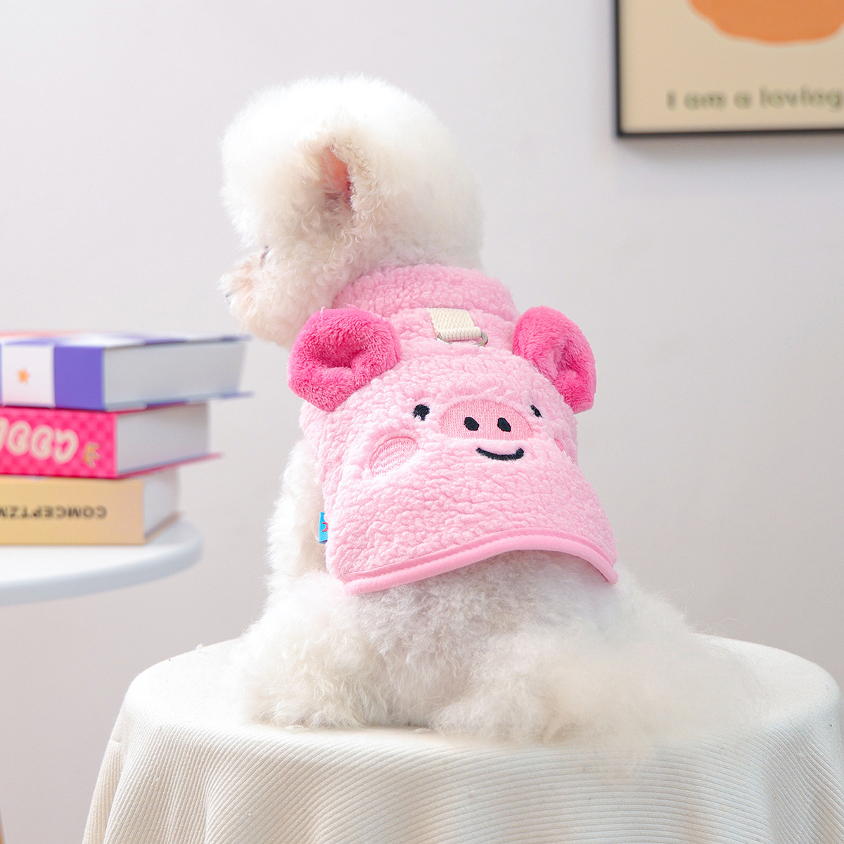 宠物衣服秋冬新款小型犬幼犬快乐狗猫保暖舒适嘟嘟羊羔绒马甲