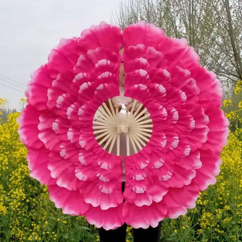 开场舞蹈牡丹花扇瓣舞蹈扇广场舞团体操活动道具舞台演出扇子