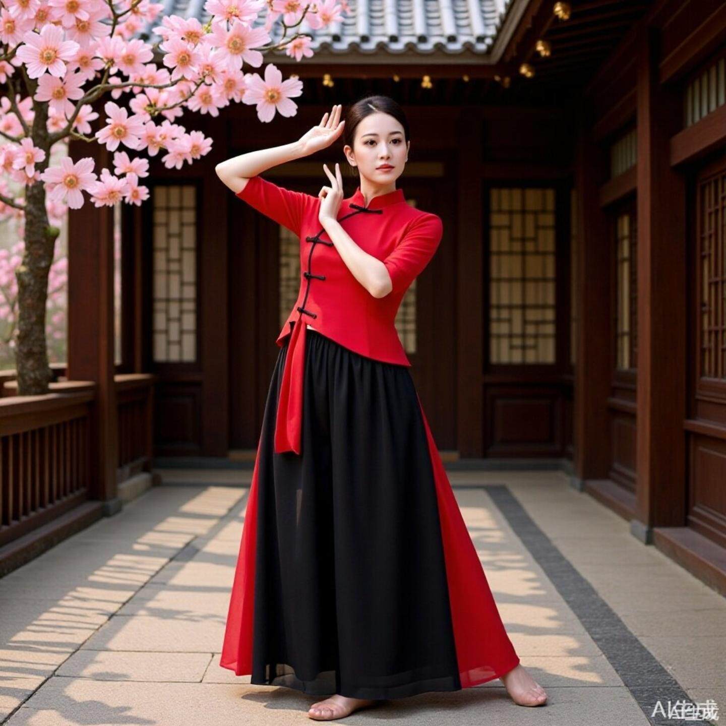 广场舞蹈练功服套装女莫代尔修身