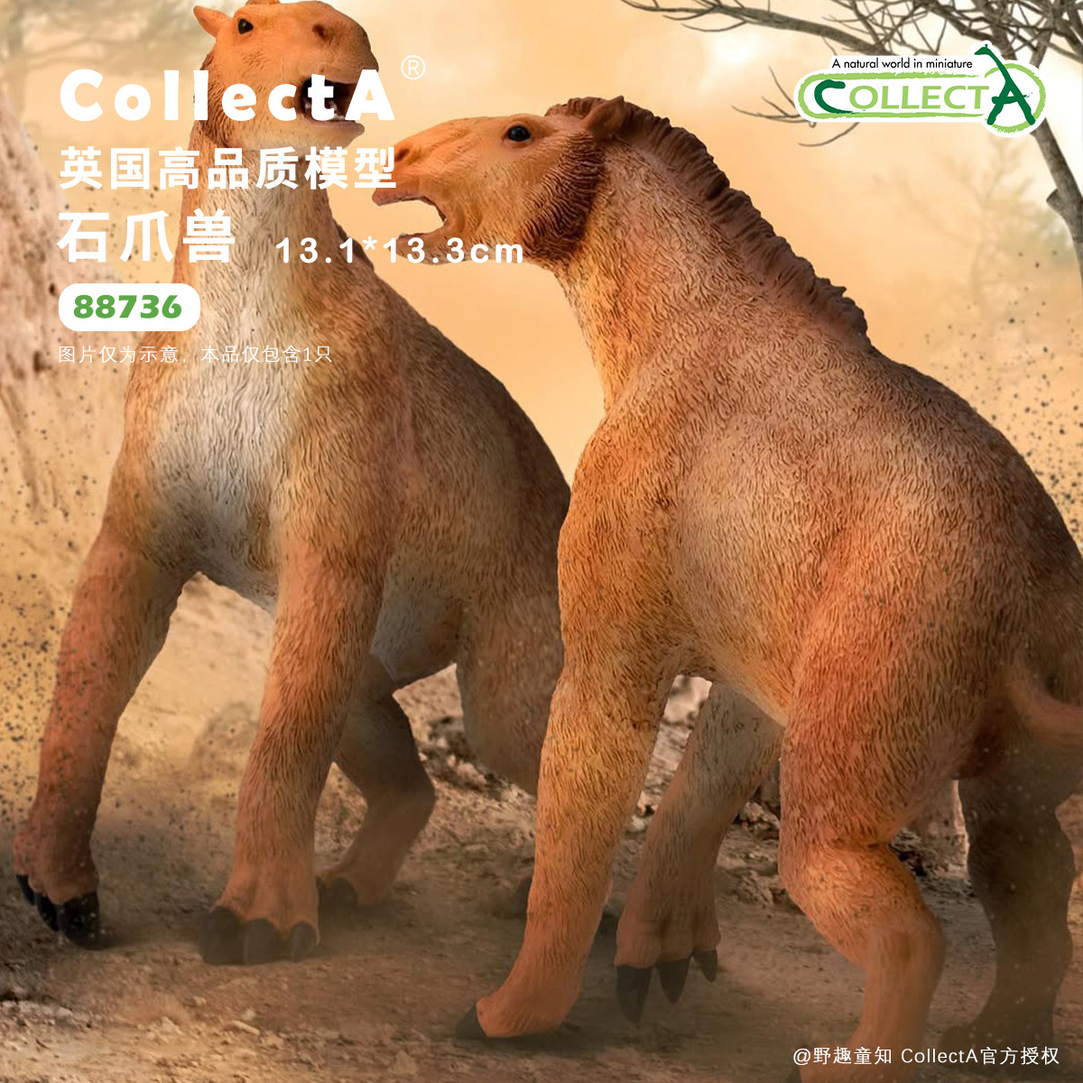 CollectA石爪兽仿真动物模型玩具