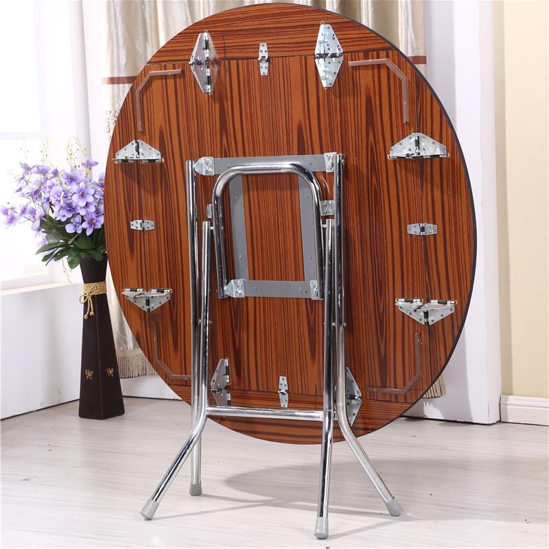 圆形简易折叠餐桌圆桌方圆可吃饭桌子大圆桌小户型家用折叠饭桌子