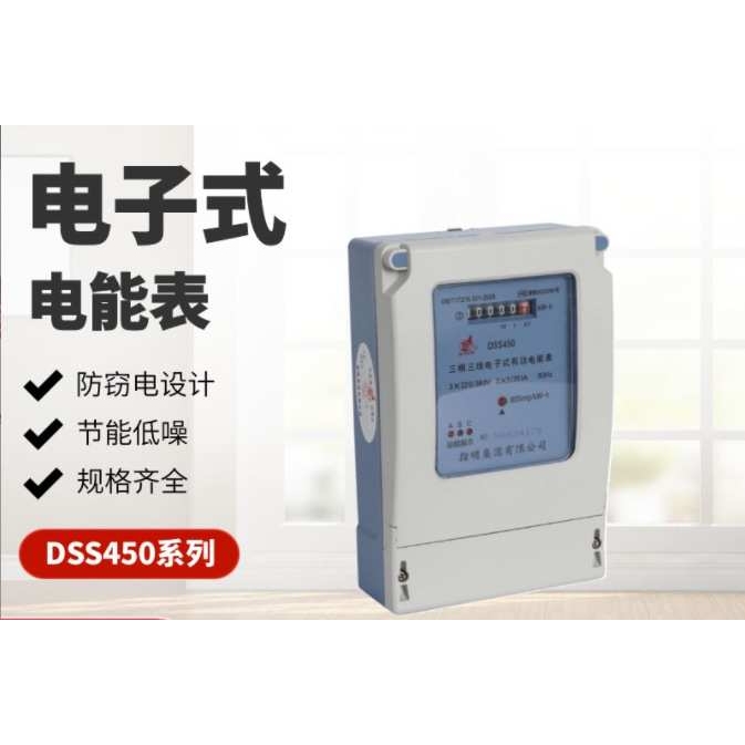 DSS450三相三线电子式电能表 10(40)A 电子式有功电能表3*100V高
