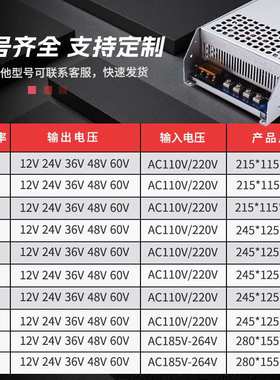 新望足功率48V720W监控安防电源48V15A720W户外亮化灯带稳压电源