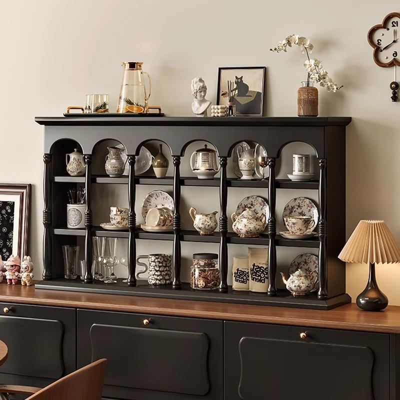 法式复古实木杯架美式咖啡置物架壁挂杯子收纳架帕特农墙面展示架