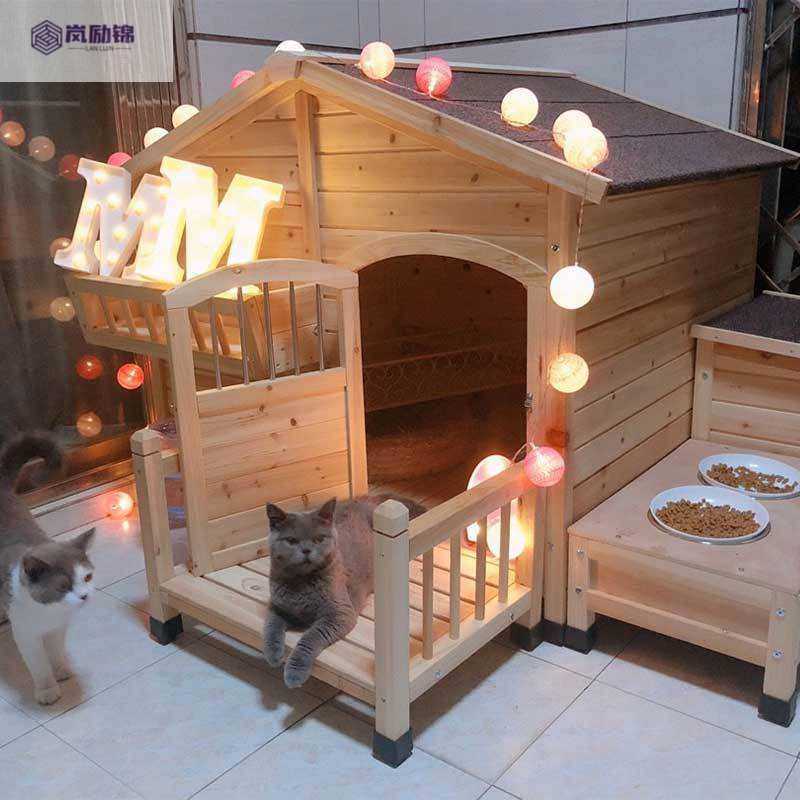 LL户外狗窝中大型别墅狗屋狗笼子挡风遮雨四季通用舍狗房防晒