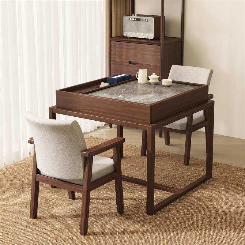 实木茶桌茶台家用小型方桌2025新款新中式茶几禅意阳台茶桌小桌子