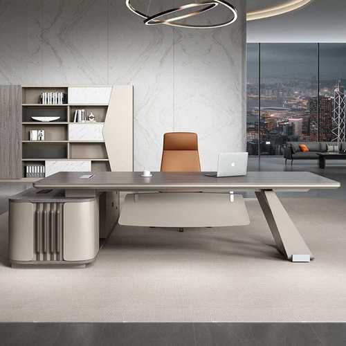 老板桌办公桌简约现代大班台老板办公室套装轻奢总裁办公桌椅组合