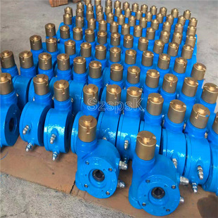 铸钢铸铁对夹法兰软密封带锁装置蝶阀FD343H  DN50 65 80 100 200