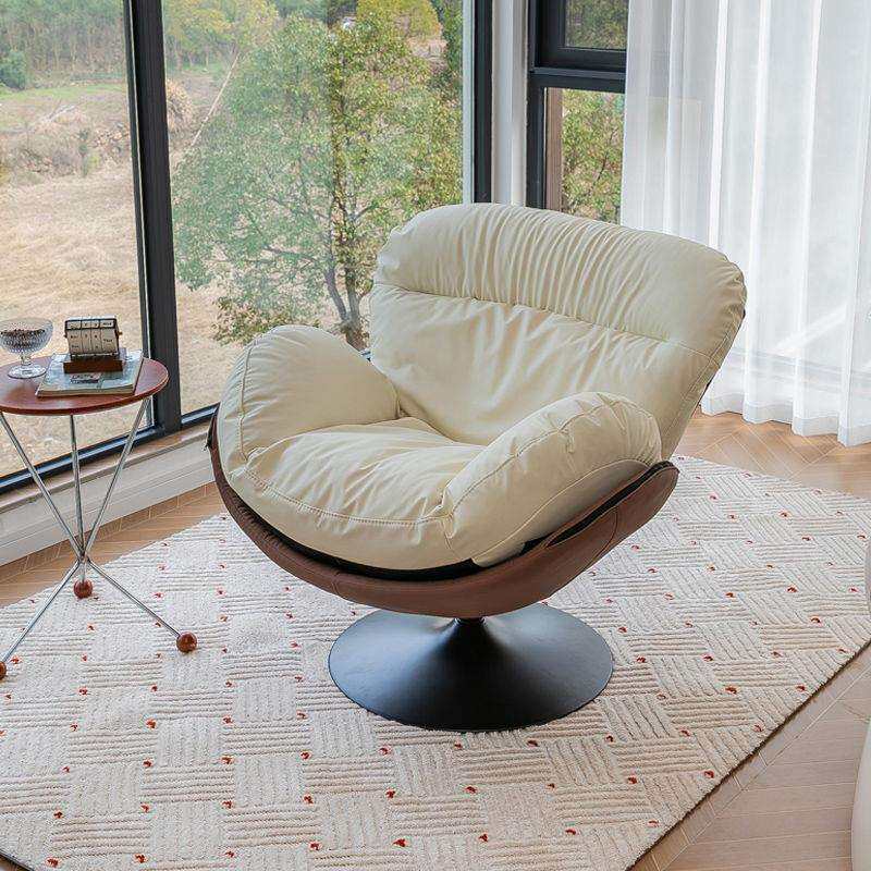 现代简约单人蛋壳椅沙发客厅家用懒人椅复古休闲旋转沙发椅