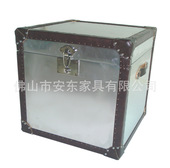 美式 loft工业风家具创意复古铝皮茶几储物箱子茶几仿古做旧茶几桌