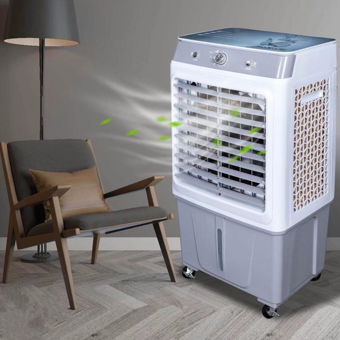 工业冷风机商用家用空调扇厂房养殖场饭店制冷移动水冷转页送风