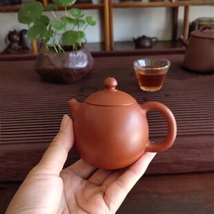 宜兴迷你紫砂壶全手工原矿朱泥龙蛋家用功夫小茶壶茶具批发 120ml