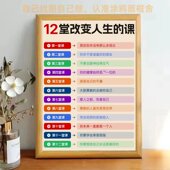 12堂改变人生 课学习简约相框摆件高颜值办公桌送孩子书房摆件