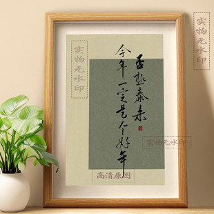 今年一定是个好年蛇年否极泰来相框办公桌面摆件客厅玄关装饰摆台