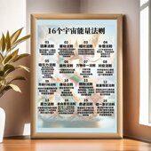 16个宇宙能量法则相框摆台办公室励志桌面摆件送朋友闺蜜礼物