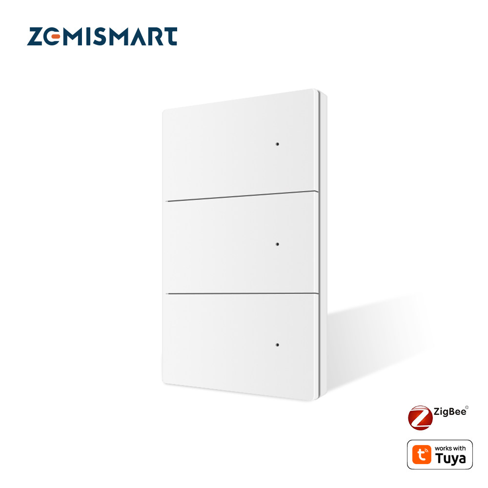 zemismart智能开关控制面板美标118型tuya涂鸦zigbee单火台湾可用