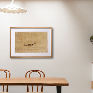 桔子格调 寒江独钓图o 宋马远实木中式日式装饰画客厅玄关书房挂