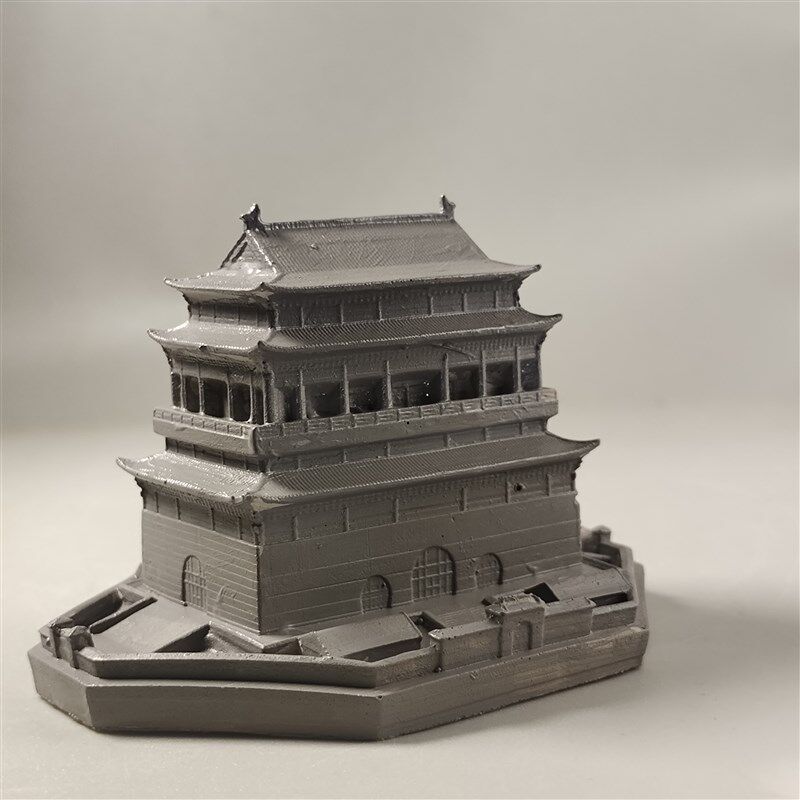 水泥制中国古代古建筑群模型微景观假山盆L景沙盘鱼缸造景装饰摆