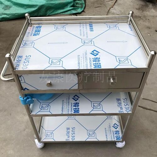豪华不锈钢医i用推车治疗车多功能置物架车医疗器械车