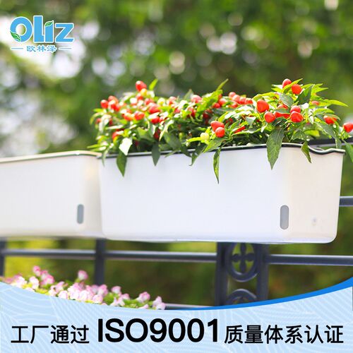 懒人自动吸水花盆202r2新款壁挂式塑料长方形阳台种菜种植箱厂家