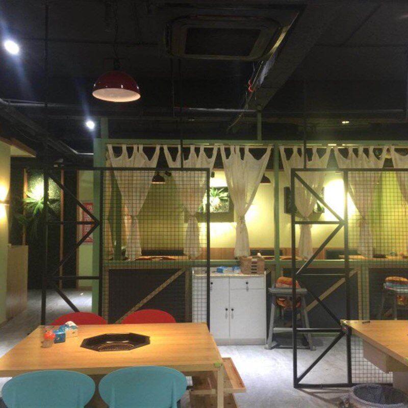 装饰铁网网格照片墙工业风装饰隔断铁艺网格吊R顶客厅背景墙饭店