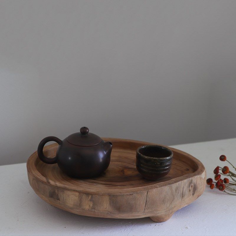 日式侘寂风复古碳化木干泡茶盘台壶承托盘底座垫子垫片Z小茶几茶,餐饮具,茶盘,淘宝优惠券,粉丝福利购,淘宝优惠卷