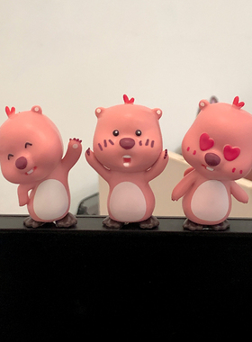 loopyc小海狸潮玩模型屏幕摆件6种表情露比显示屏装饰桌面摆件礼