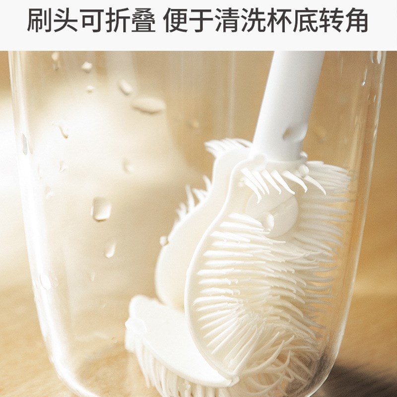 不须归硅胶长柄杯刷可折叠清洁无死角F洗杯刷子家用破壁机清洗神