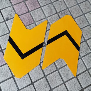 铁路道岔鱼尾牌 立式扳道器鱼尾板 黄W色鱼尾标识牌