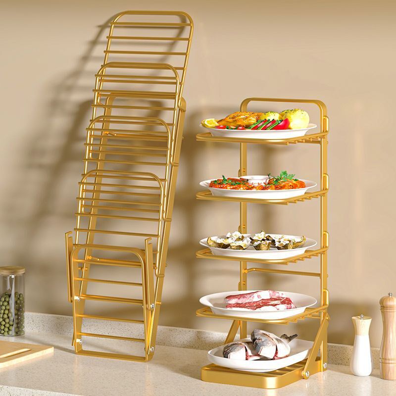 火锅菜架厨房折叠式置物架多功能备E菜神器菜盘子壁挂式碗盘备菜