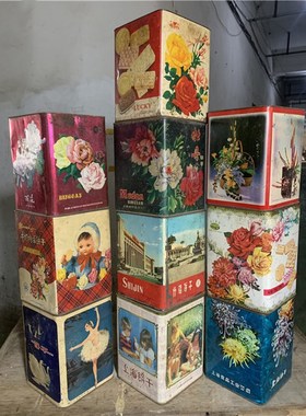老物件影视道具婚礼摆设陈列展览摆件收藏情怀S怀旧饼干桶打字机