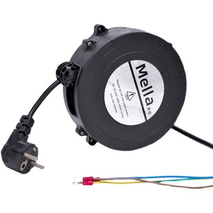 3芯电源线自f动卷线盘医疗设备收线器欧规电源线盘伸缩收纳卷线盘