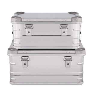 全铝户外露营f收纳箱大号铝合金储物箱大容量折叠箱防水车载后备